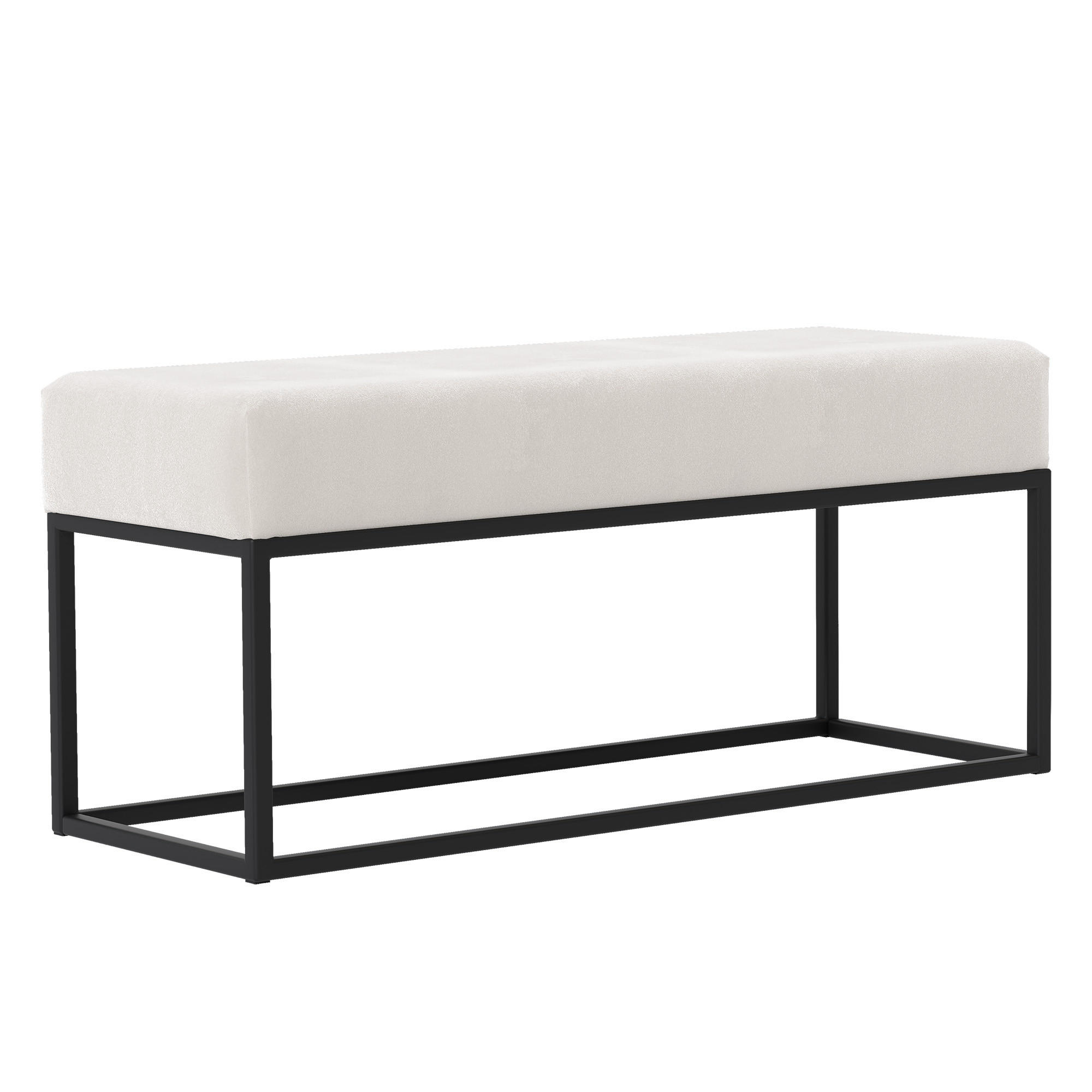 Idohome Polsterbank Creme 100x44x30 cm