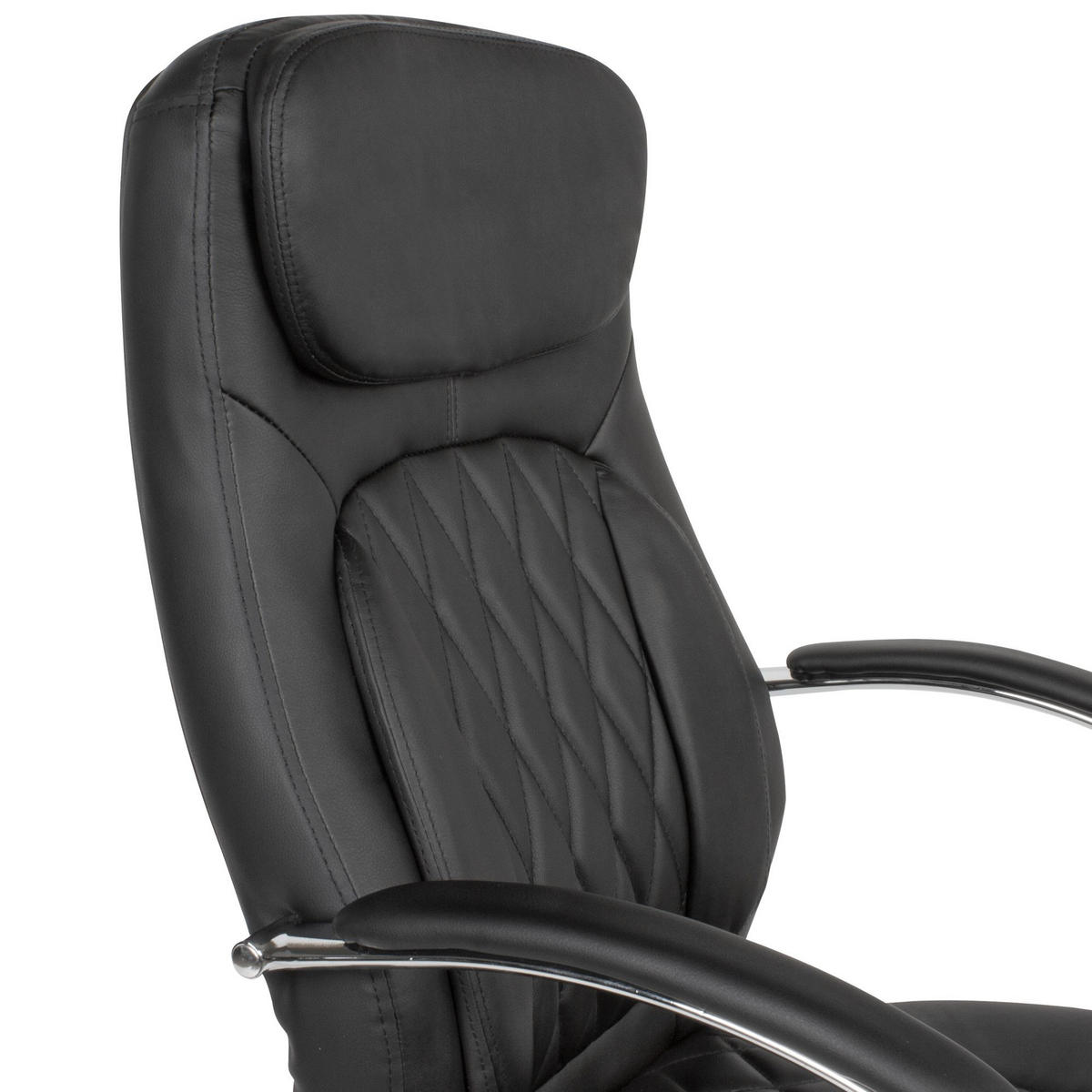 BÜROSTUHL ergonomisch gepolstert mit Wippmechanik & großem Fußkreuz, modernes Design - Silberfarben/Schwarz, Kunststoff/Textil (70/123/70cm) - KADIMA DESIGN
