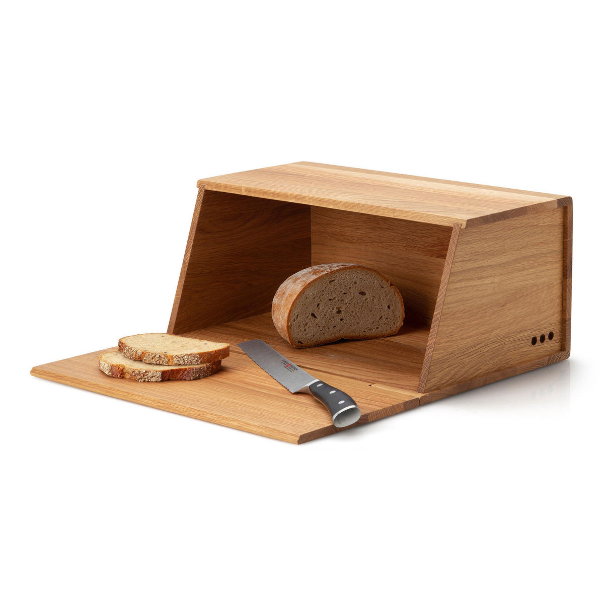 BROTKASTEN, Eichenholz, 40 x 26 x 18.5 cm - Braun, Holz (21/28/42cm) - Continenta
