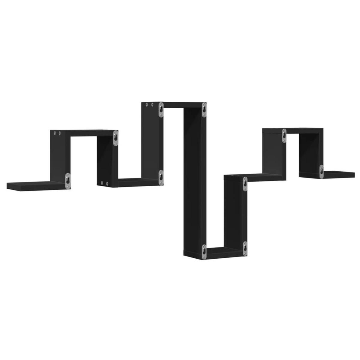 WANDREGAL 104,5/10/43 cm aus Holzwerkstoff Schwarz - Schwarz, Holz (104.5/43/10cm) - vidaXL