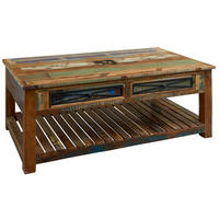 COUCHTISCH Altholz 140x80x55 mehrfarbig lackiert NATURE OF SPIRIT #108 - Multicolor, Holz (140/80/55cm) - Massivmoebel24