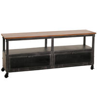 LOWBOARD Schwarz, Braun - Schwarz/Braun, Holz (130/55/36cm) - MCW