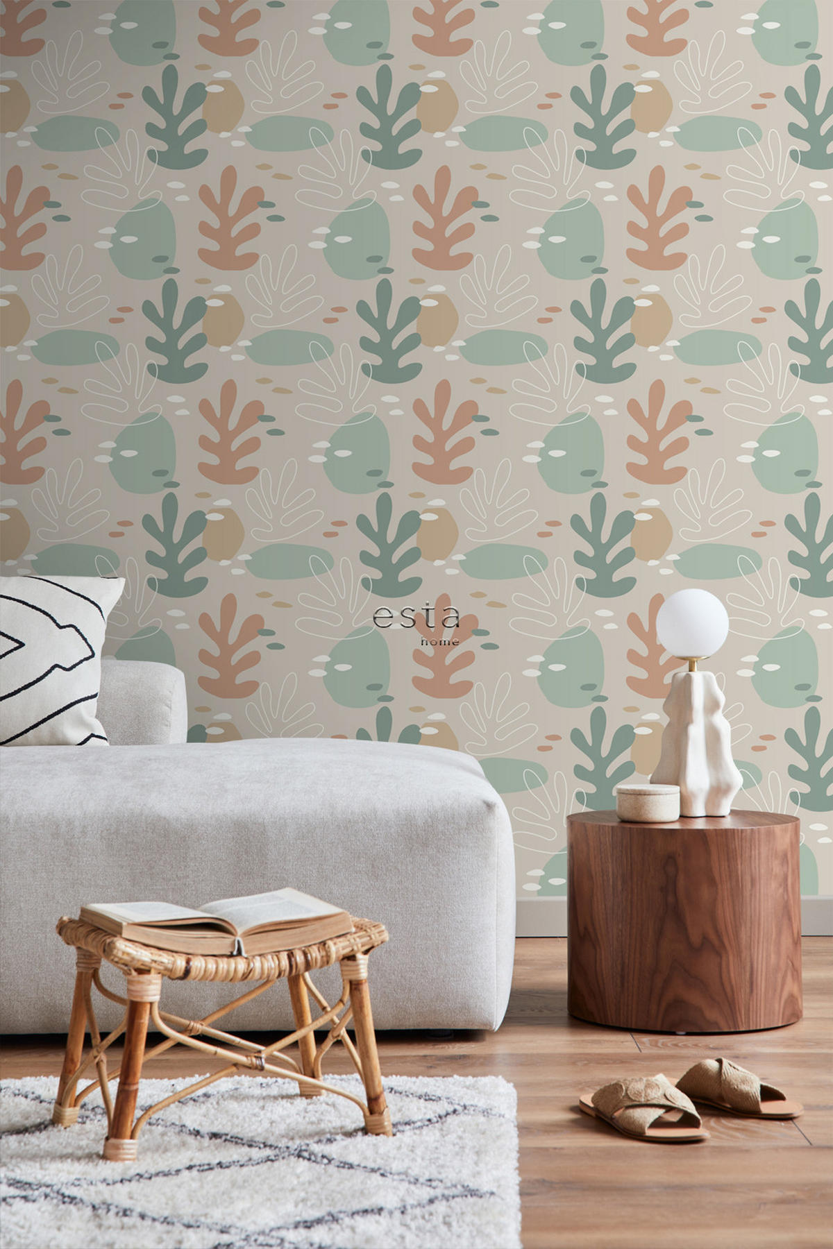 TAPETE Koralle 50 x 900 cm - Beige, Papier (50/0.1cm) - ESTAhome