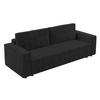BIGSOFA Aydin Sofa Dunkelgrau 238/94/85 cm Cord mit Schlaffunktion Bettkasten - Dunkelgrau/Schwarz, Kunststoff/Textil (238/85/94cm) - AX Living