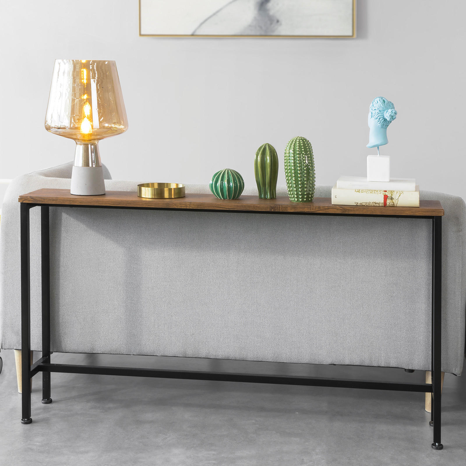 KONSOLENTISCH Vintage - Braun, Holzwerkstoff/Metall (20/120/65cm) - SoBuy