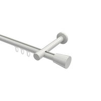INNENLAUF-GARDINENSTANGEN-SET Prestige Sitra 120 cm, 1-läufig, 20 mm Ø Weiß - Weiß, Metall (120cm) - INTERDECO