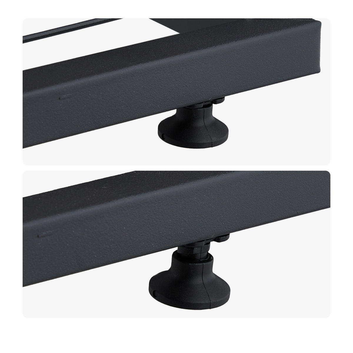 PFLANZENSTÄNDER Schwarz 5 Ablagen Stahl - Schwarz, Metall (45/96/22cm) - Relaxdays