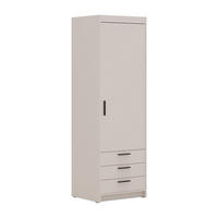 KLEIDERSCHRANK Storicos Beige 59,9/190,5/53 cm - 1T3S Modern mit Schubladen - Beige, Holzwerkstoff/Kunststoff (59.9/190.5/53cm) - AX Living