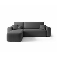 ECKSOFA mit Schlaffunktion SENNO Quelle 92 Links - Dunkelgrau, Textil (250/150cm) - Bedante
