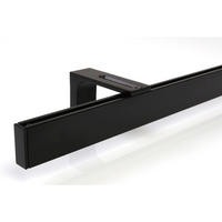 GARDINENSCHIENE 1-lauf Loft 270cm - Schwarz, Metall (270cm) - Deco-Raum