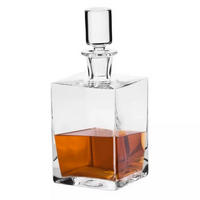 WHISKYKARAFFE MIT STOPPER Caro, 750 ml, Handgemacht - Transparent, Glas (0.75L) - Krosno Glass