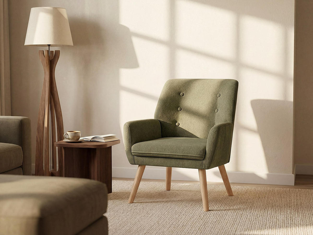 SESSEL mit gerader Rückenlehne - 1 Person - Stoff - Grün - - Grün, Textil (65/79/68cm) - Vente-Unique