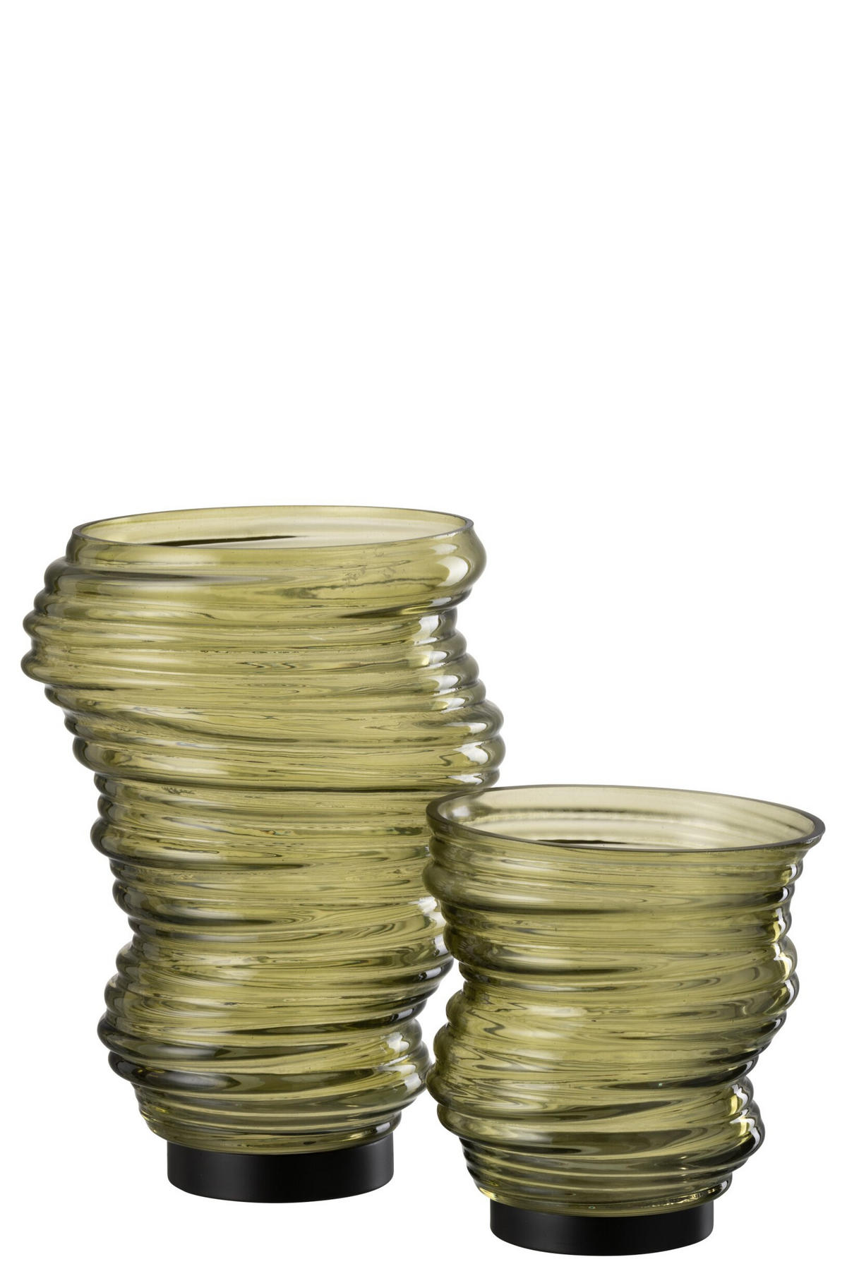 VASE TORNADO - Glas - Grün - S - Ø 16 cm - Grün, Glas (17cm) - J-Line