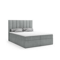 BOXSPRINGBETT HUGO, 120 x 200 cm, Bettkasten, H4, grau - Grau, Textil (120/200cm) - Labett