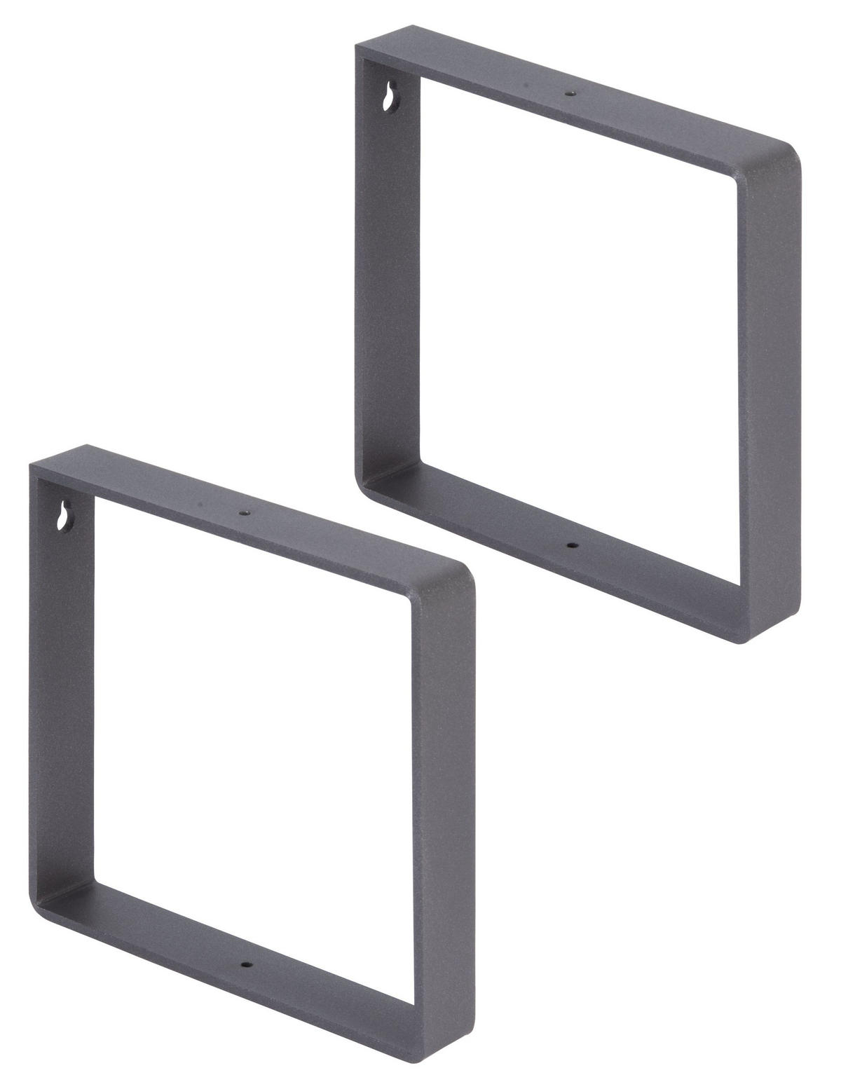 REGALTRÄGER als 2er Set Conny, Stahl in verschiedenen Trendfarben - Anthrazit, Metall (3/18/18cm) - Alberts