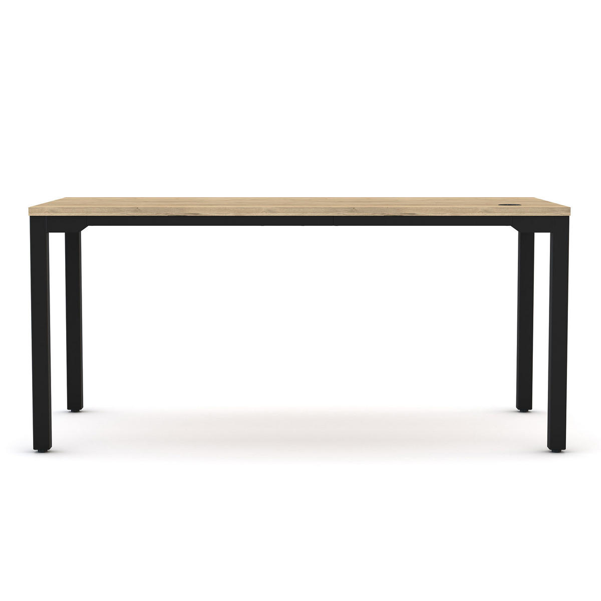 SCHREIBTISCH Höhenverstellbarer Schreibtisch Piacetta Eiche Natura Schwarz 200/80/73-118cm - Schwarz/Eiche Artisan, Holzwerkstoff/Metall (80/200/125cm) - ASSMANN