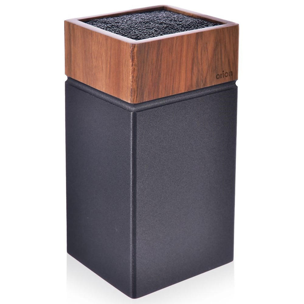 MESSERBLOCK Akazie Wooden Natur-Schwarz - Naturfarben, Holz (10.5/22.5/11cm) - Orion 
