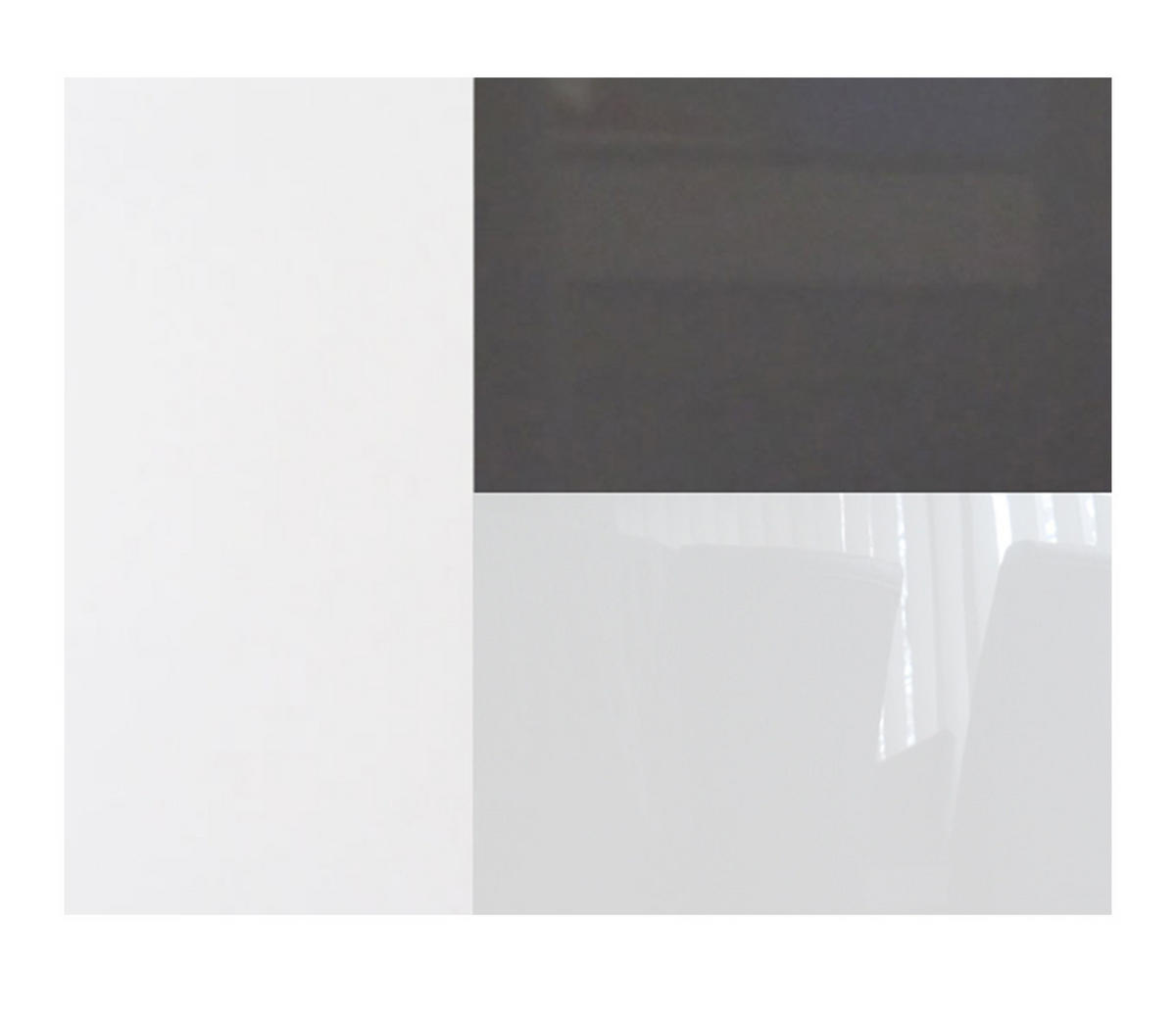 WINKELKÜCHE Essen Trend weiß / weiß-graphit hochglanz 10-teilig - Weiß/Grau, Holzwerkstoff (160/207/273cm) - Feldmann-Wohnen