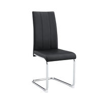 SCHWINGSTUHL DE-36801 2er-Set mit PU-Bezug und hoher Rückenlehne Schwarz - Silberfarben/Schwarz, Metall (43/99/54.5cm) - ComfortXL