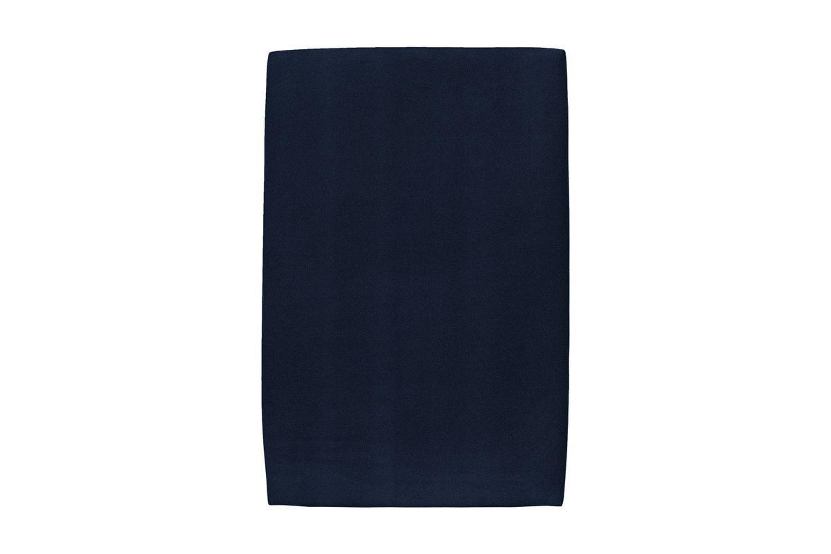 KOPFTEIL gepolstertes – ozeanblauer Samtstoff - 90 cm - Beige/Dunkelblau, Karton/Holz (90/120/10cm) - Sommeil de Plomb