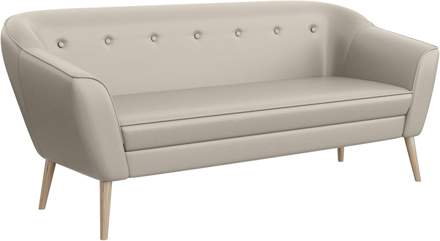 Meblini Sofa Beige 180x75x74 cm