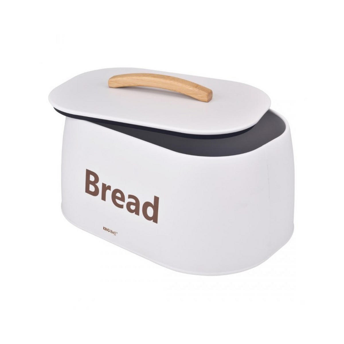 BROTKASTEN Weiß 34/24/18.5 cm 63011 - Weiß, Metall (24/18.5/34cm) - Kinghoff 