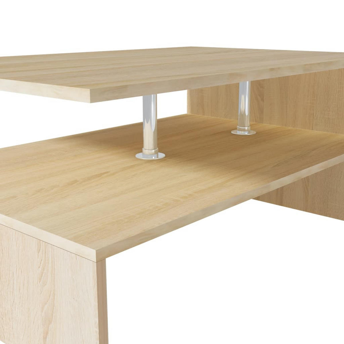 COUCHTISCH Holzwerkstoff 90x59x42 cm Eiche - Braun, Holzwerkstoff (90/59/42cm) - furnicato