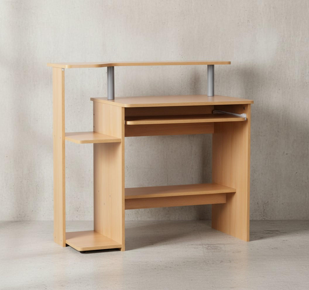 SCHREIBTISCH Computertisch ELBTRAUM Tastaturauszug, Braun 94x48x90 cm - Braun, Holz (48/94/90cm) - KADIMA DESIGN