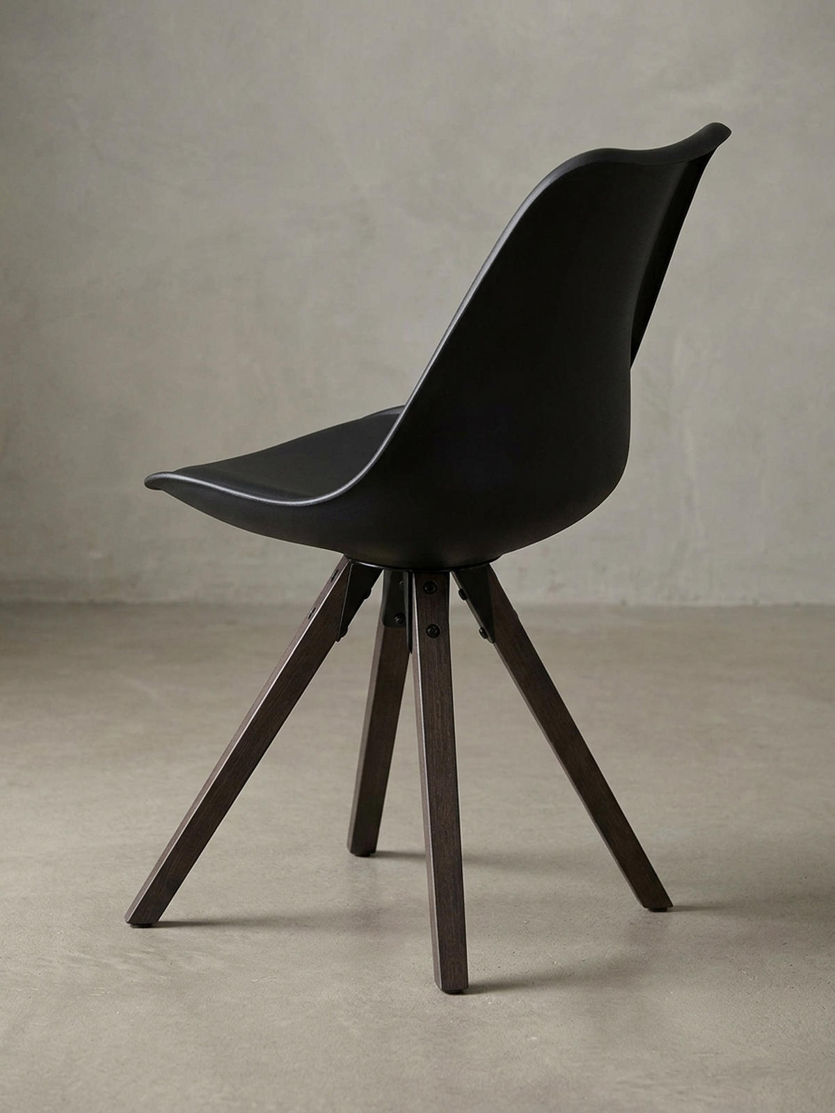 ESSZIMMERSTUHL Stoffbezug mit Holzgestell Modern gepolstert, Schwarz 49x52x87 cm - Schwarz, Holz/Kunststoff (49/87/52cm) - KADIMA DESIGN