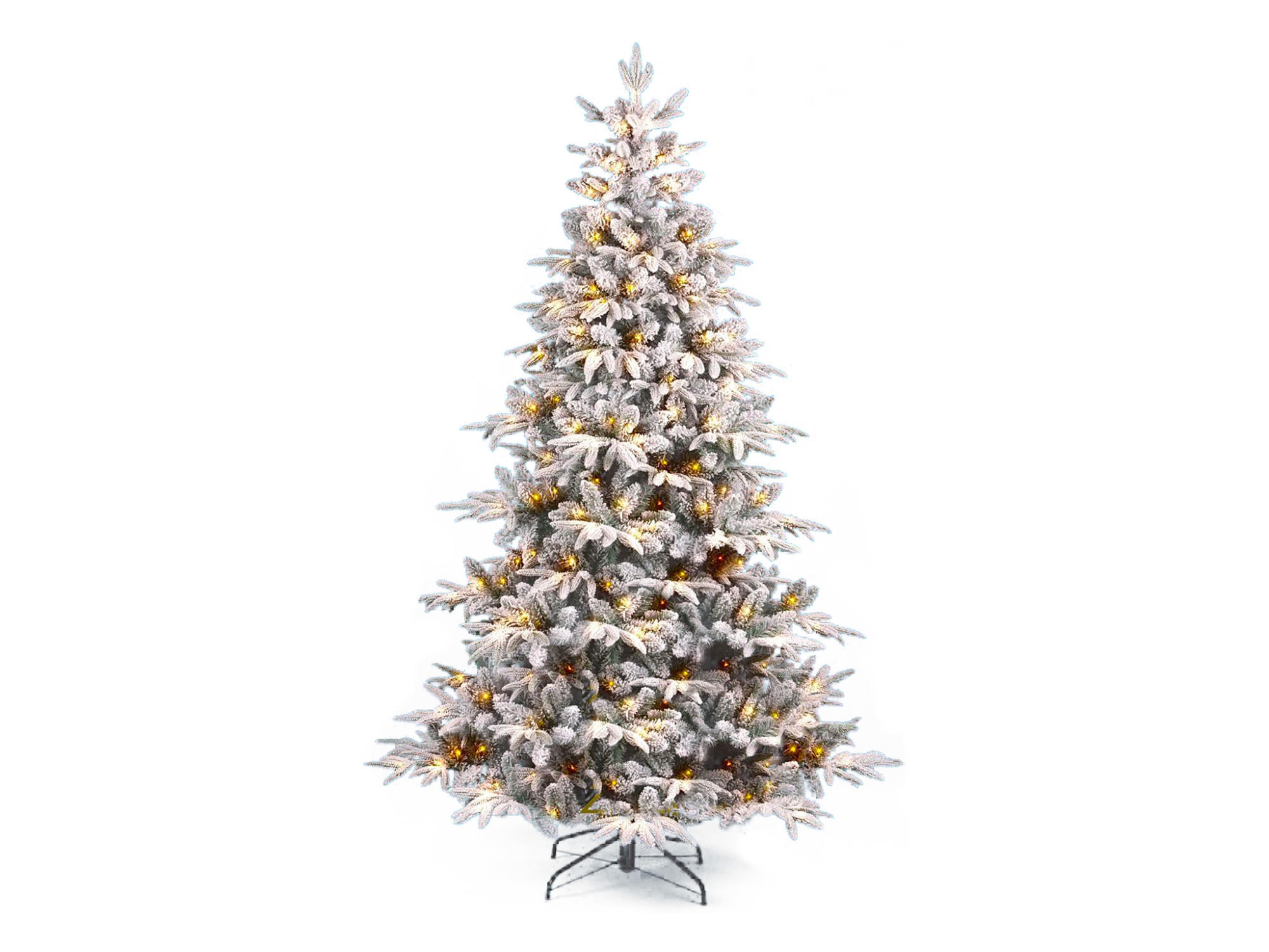 LAALU WEIHNACHTSBAUM künstlich DELUXE Tanne Anita 180 cm mit SMART LED LIGHTING mit Ständer - Weiß, Kunststoff (180cm) - LAALU