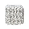 STRICK-POUF natur, Sitzwürfel 35/35/35 cm - Naturfarben, Textil (35/35/35cm) - Homescapes