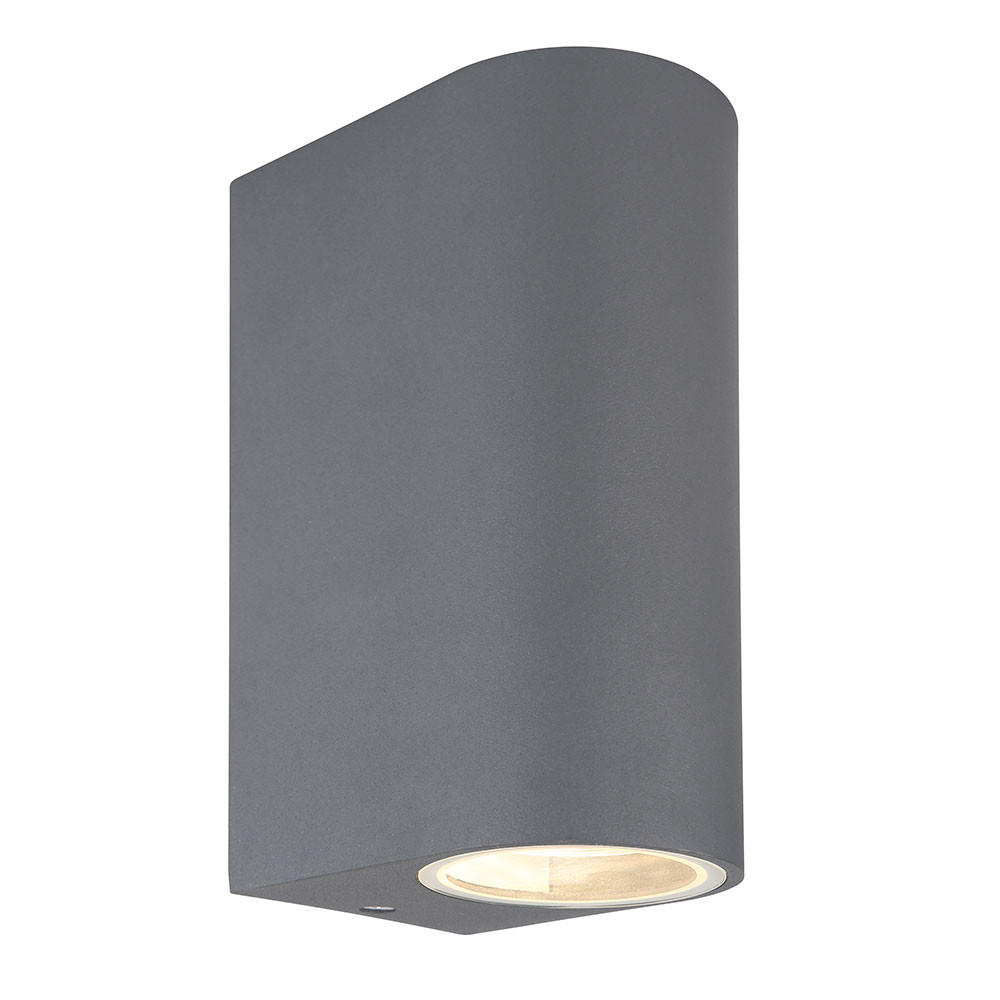 WANDLEUCHTE Up & Down Anthrazit - Anthrazit, Glas (6.8/15/9.2cm) - Globo Lighting