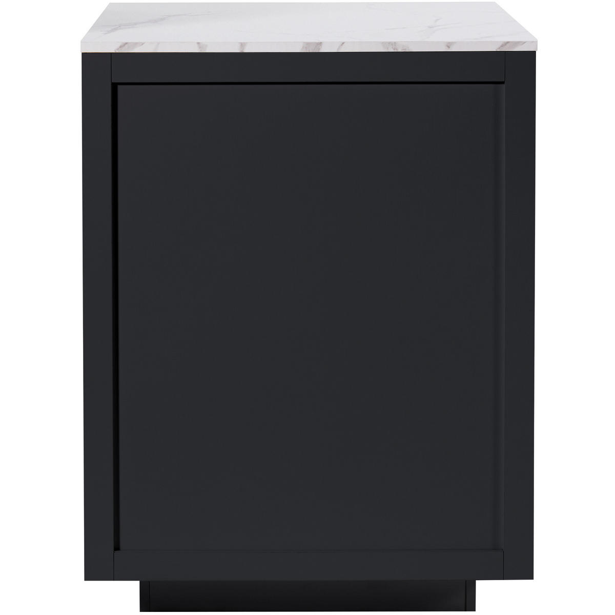 AUSZIEHBARER Bartisch 133-202x70x93,5cm Schwarz mit Schublade & Gewürzregal - Schwarz, Holzwerkstoff (202/93.5/70cm) - Modfu