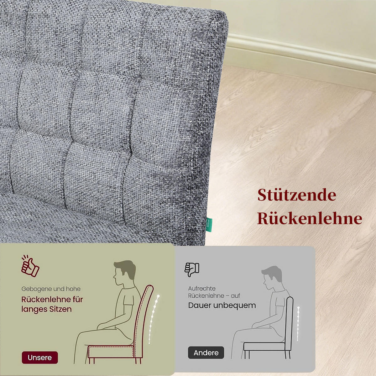 SITZBANK CLARA - Grau, Metall (140/91/66cm) - DUBI Möbel