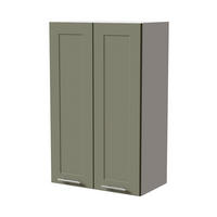 HÄNGESCHRANK Oslo W4/60 Weiß / Reed Green Matt 60 / 32,5 / 96cm - Weiß/Grün, Holz/Holzwerkstoff (60/96/32.5cm) - Feldmann-Wohnen