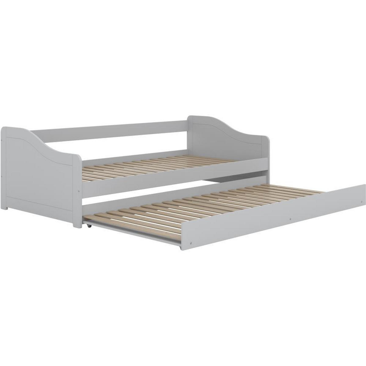 JUGENDBETT Blanka 90/200 weiß ohne Matratze - Weiß, Holzwerkstoff (90/200cm) - Beautysofa