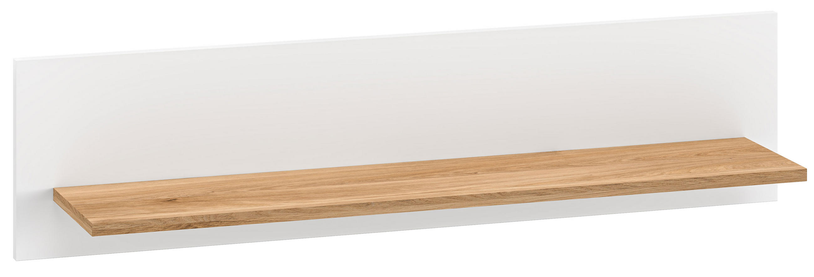 WANDREGAL Torino Weiß / Eiche Castello 101 / 21 / 25cm - Weiß/Braun, Holz/Holzwerkstoff (101/25/21cm) - Feldmann-Wohnen