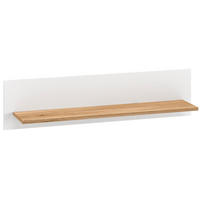 WANDREGAL Torino Weiß / Eiche Castello 101 / 21 / 25cm - Weiß/Braun, Holz/Holzwerkstoff (101/25/21cm) - Feldmann-Wohnen