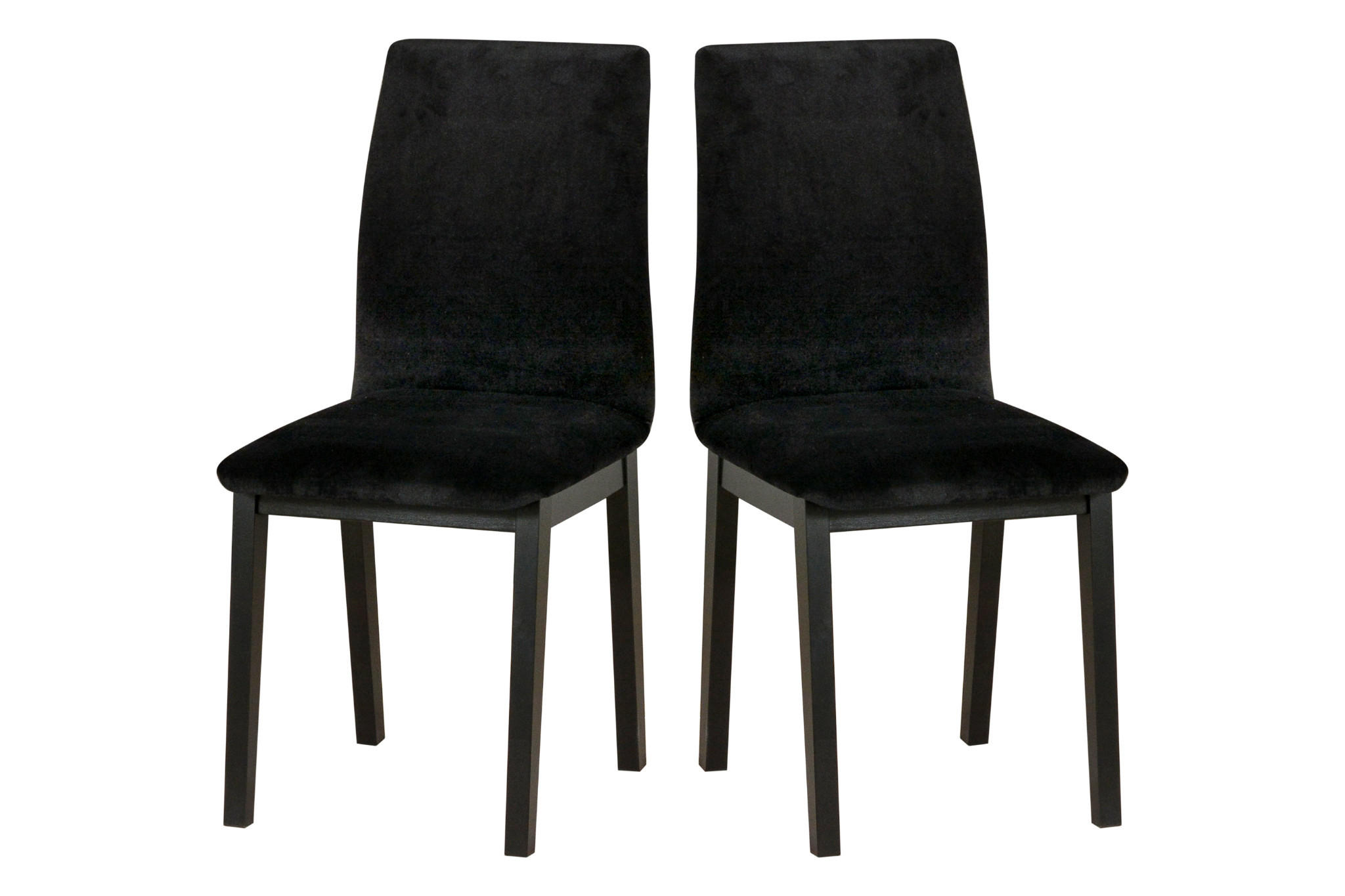 STUHL 2er Set LUNA 1, schwarz - Schwarz, Holz (43/94/40cm) - Leaf Design