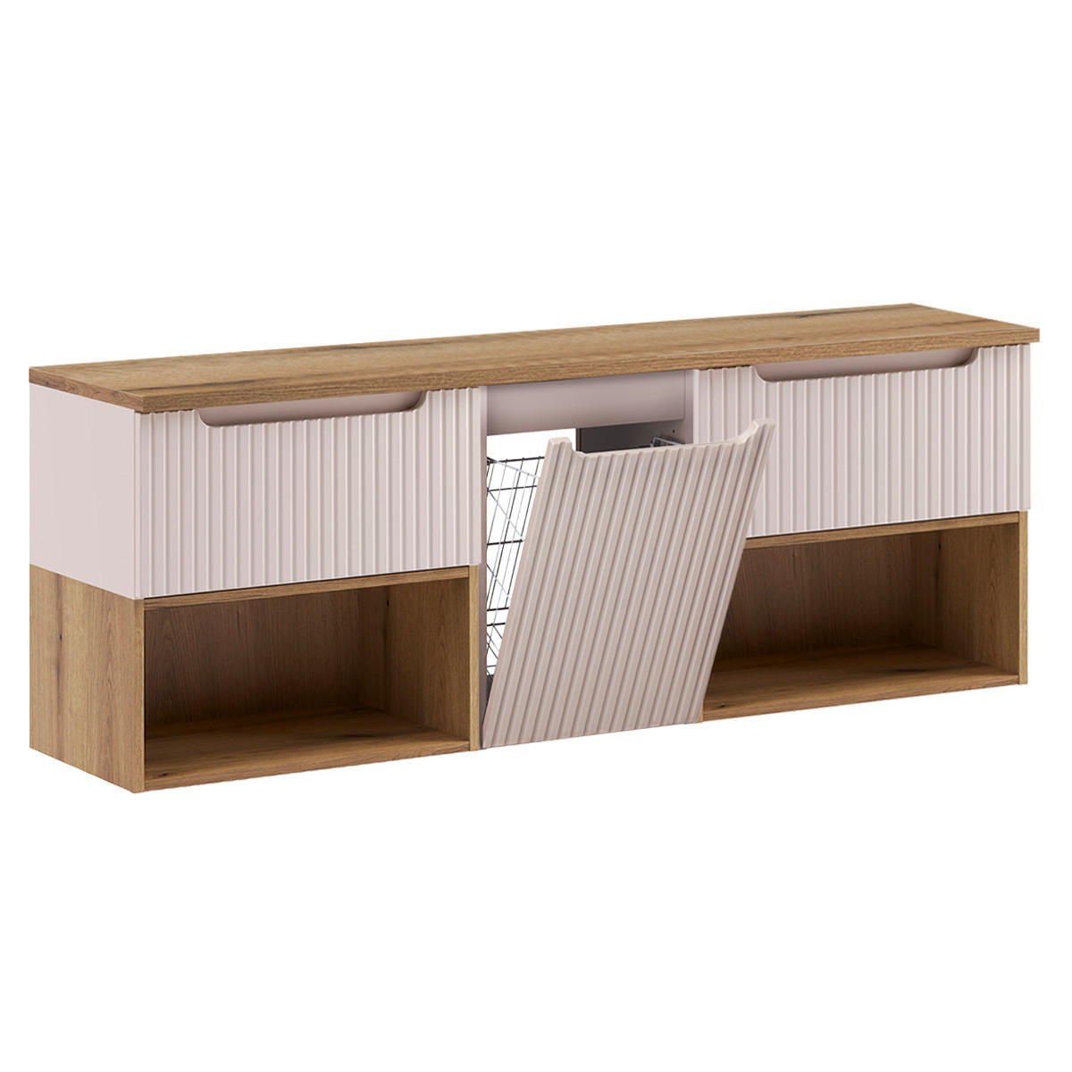 WASCHTISCHUNTERSCHRANK 160.4cm Riva Kaschmir - Beige, Holzwerkstoff (160.4/60/40cm) - Petits-meubles