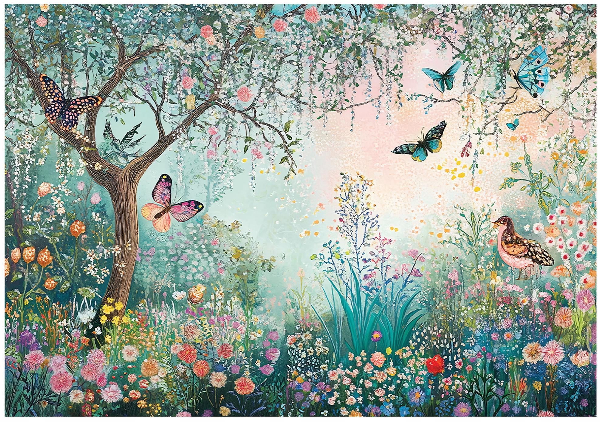 FOTOTAPETE Kinderzimmer Wald Tiere Kindertapete 350x250 - Grün, Papier (350/250cm) - Wallarena