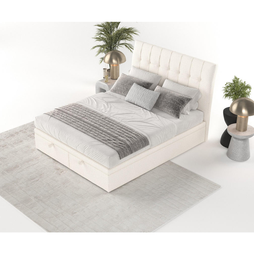 Thumbnail - AltaBeds Polsterbett, Creme, Textil, Buche, Kiefer, 120x200 cm, Handmade in Europe, Schlafzimmer, Betten, Polsterbetten