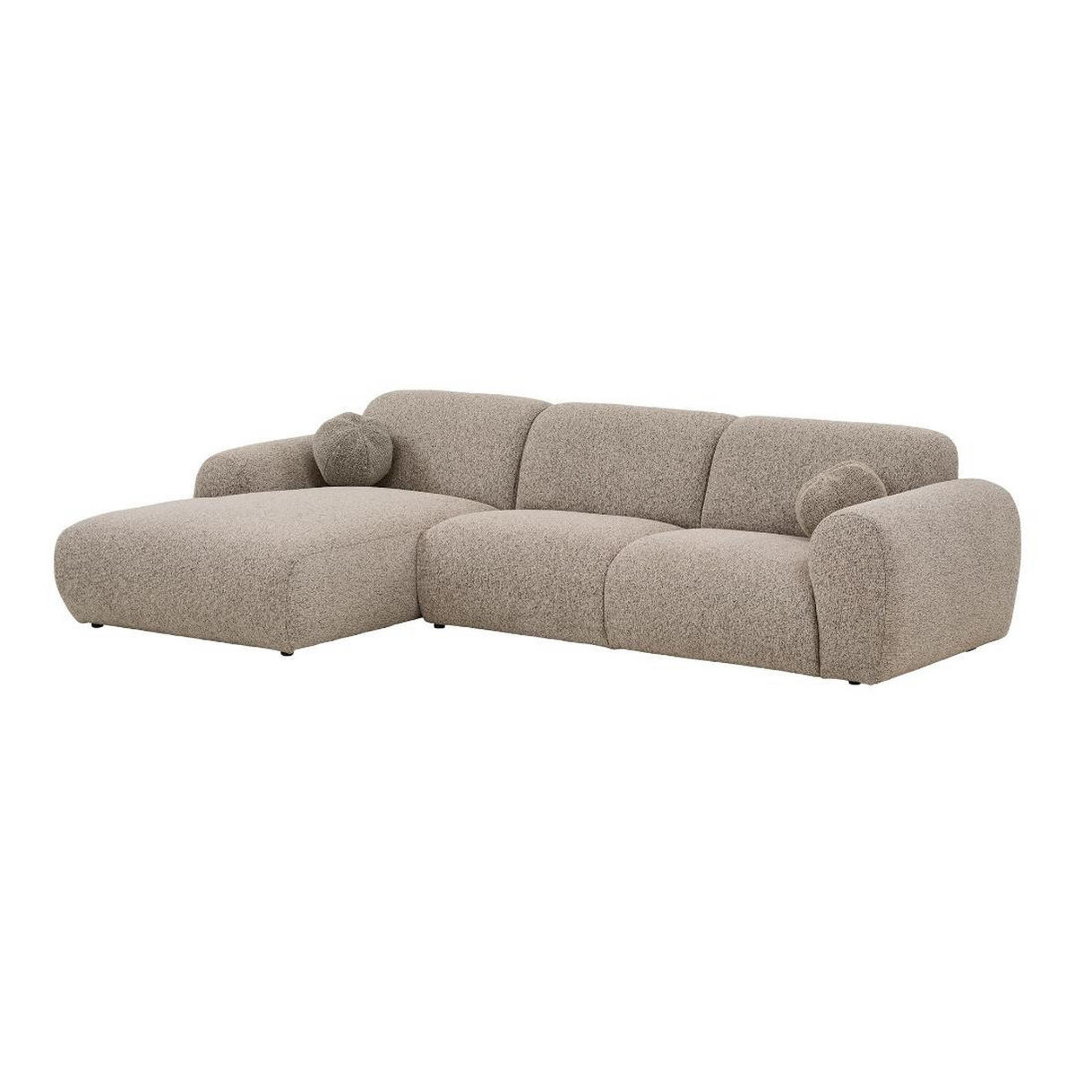 SOFA, Astrid, Stühle Grau, Polyester, 177 x 300 x 75 cm - Grau, Textil (177/300cm) - ebuy24