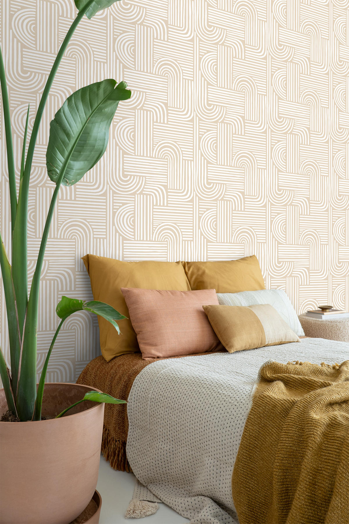 TAPETE 3D-Muster 53 cm x 10.05 m - Beige, Papier (53/1000cm) - ESTAhome