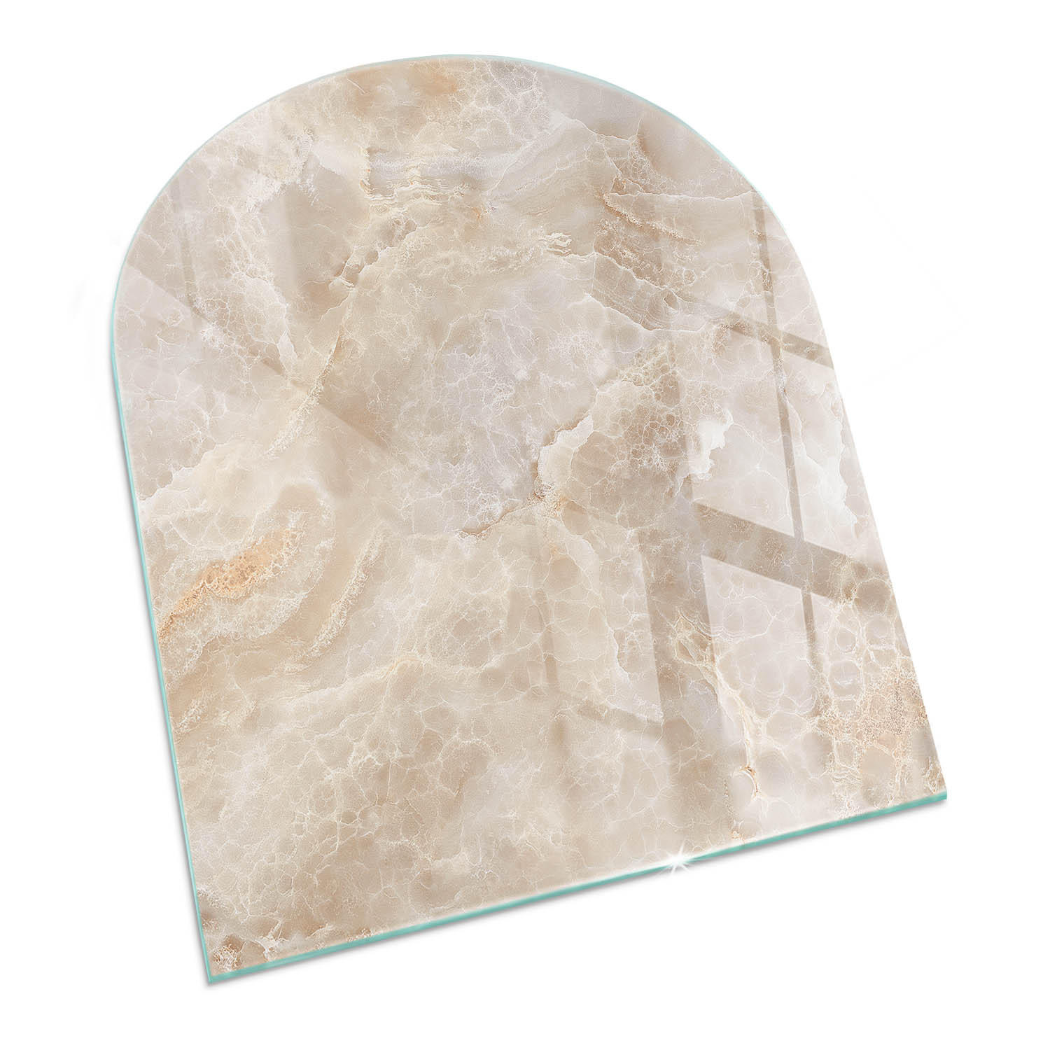ArtPrintCave Glasplatte Beige 80x70x0.4 cm
