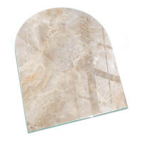 GLASPLATTE für Kamin 80x70 cm Beige - Beige, Glas (80/70/0.4cm) - ArtPrintCave