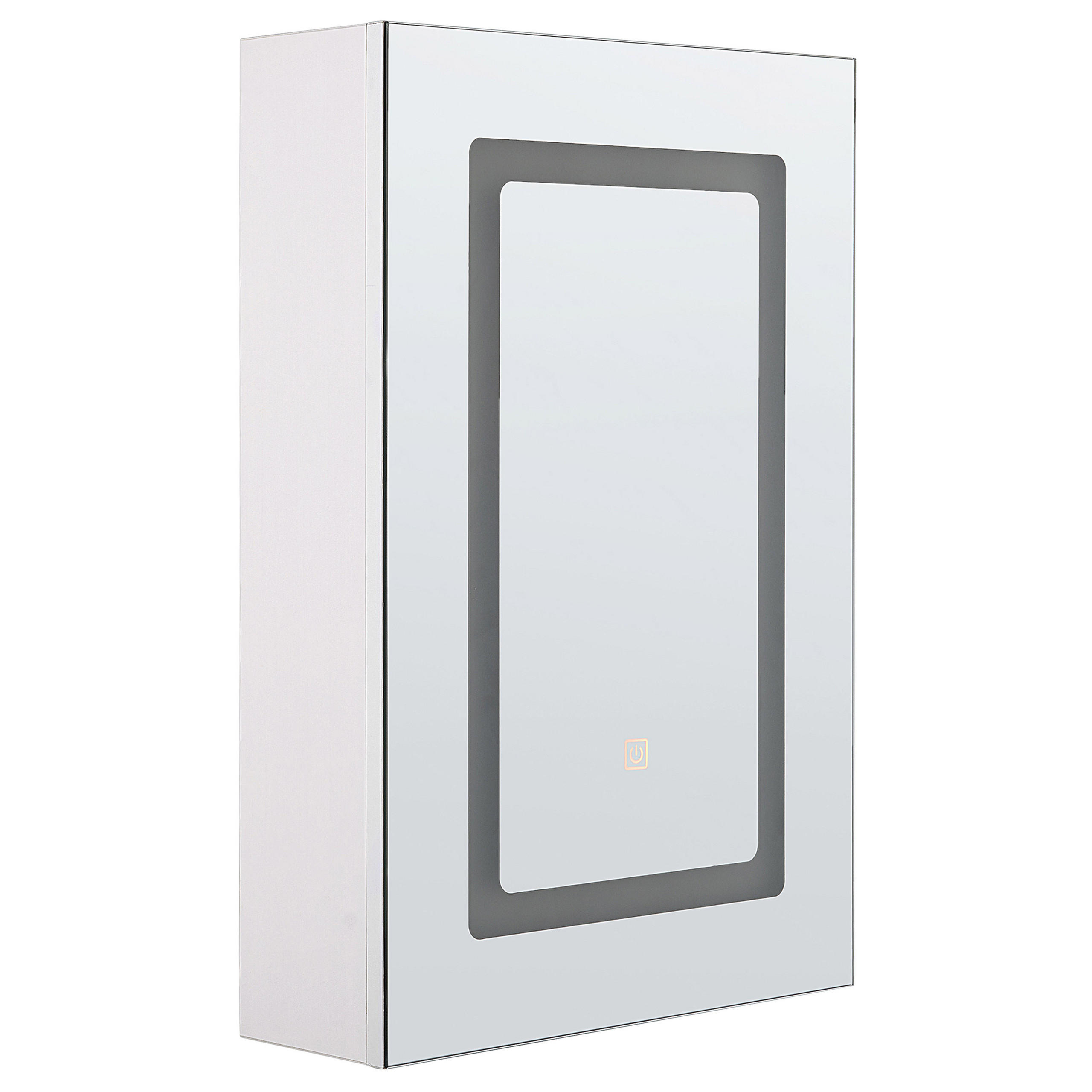 BAIE dulap cu oglinda alba/argintie cu iluminare LED 40/60 cm Condor