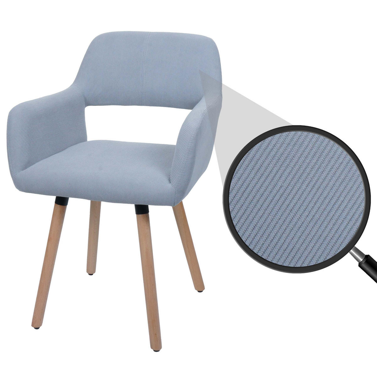 ESSZIMMERSTUHL Hellgrau - Hellgrau, Textil (56/80/53cm) - MCW