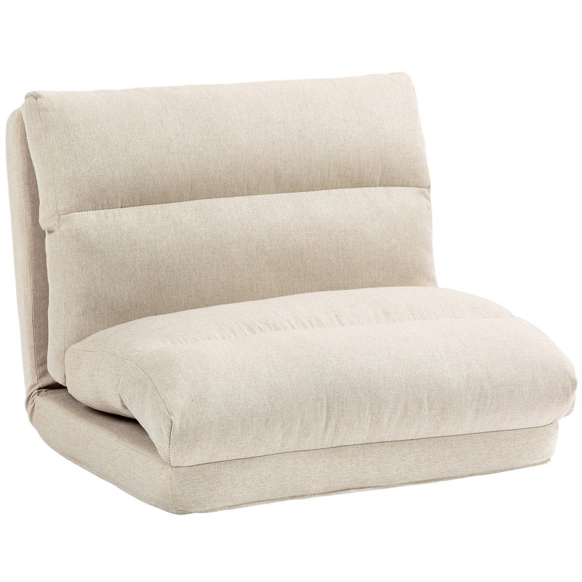 SITZSACK DE-06535 neigbare Lehne & klappbar Beige - Beige, Textil/Metall (72/56/70cm) - ComfortXL
