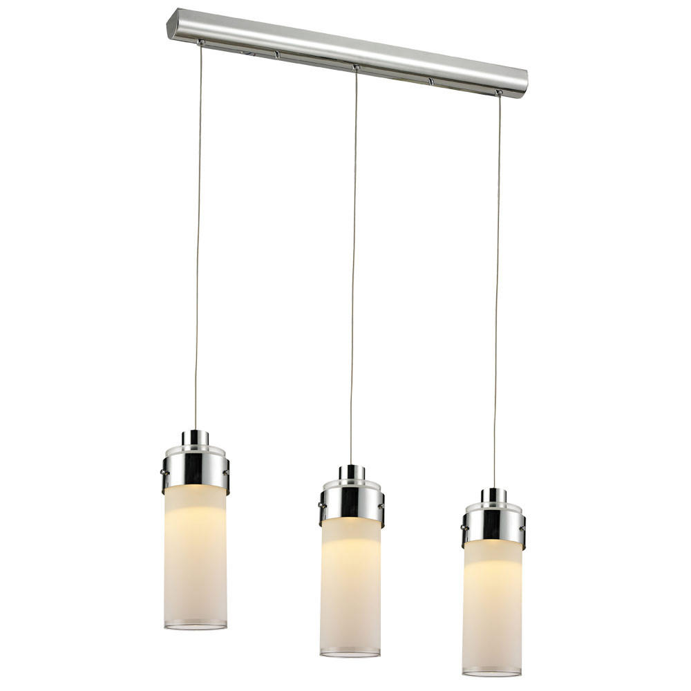 LED HÄNGELEUCHTE CAMEO Chrom Silber - Silberfarben, Glas (11/65/130cm) - Esto